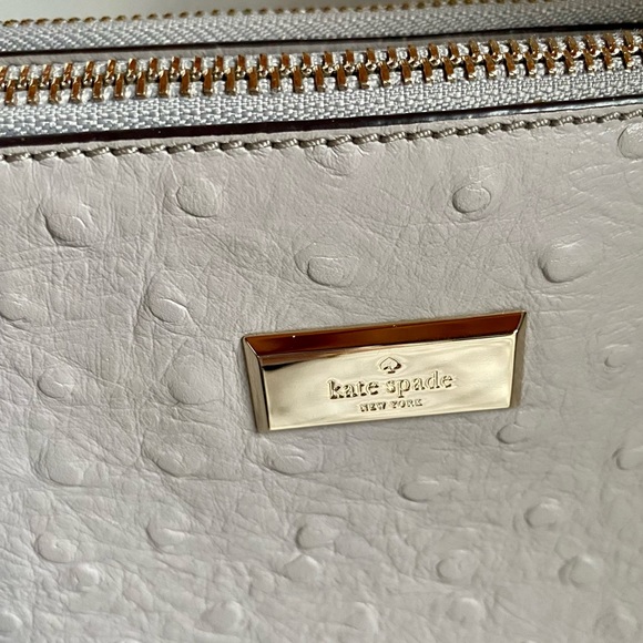♠️Kate Spade Bristol Drive Ostrich Loden Satchel Bag♠️  NWOT - with COA - Picture 3 of 13